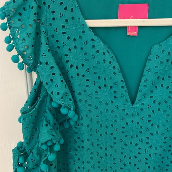 Lilly Pulitzer Green Sleeveless V-Neck Sundress - Picture 2 of 3